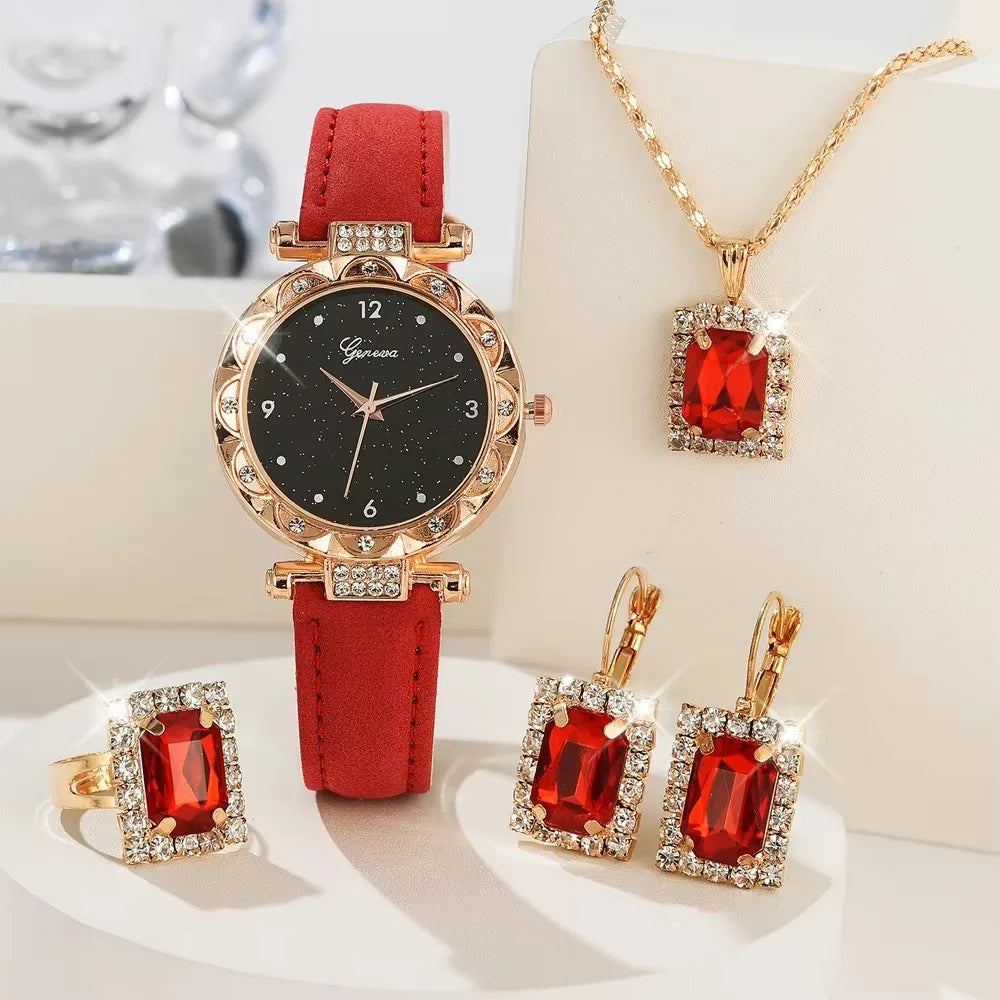 Set di 5 orologi da donna con strass