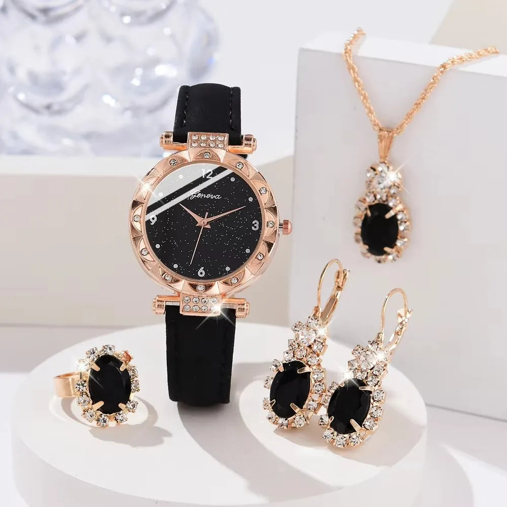Set di 5 orologi da donna con strass