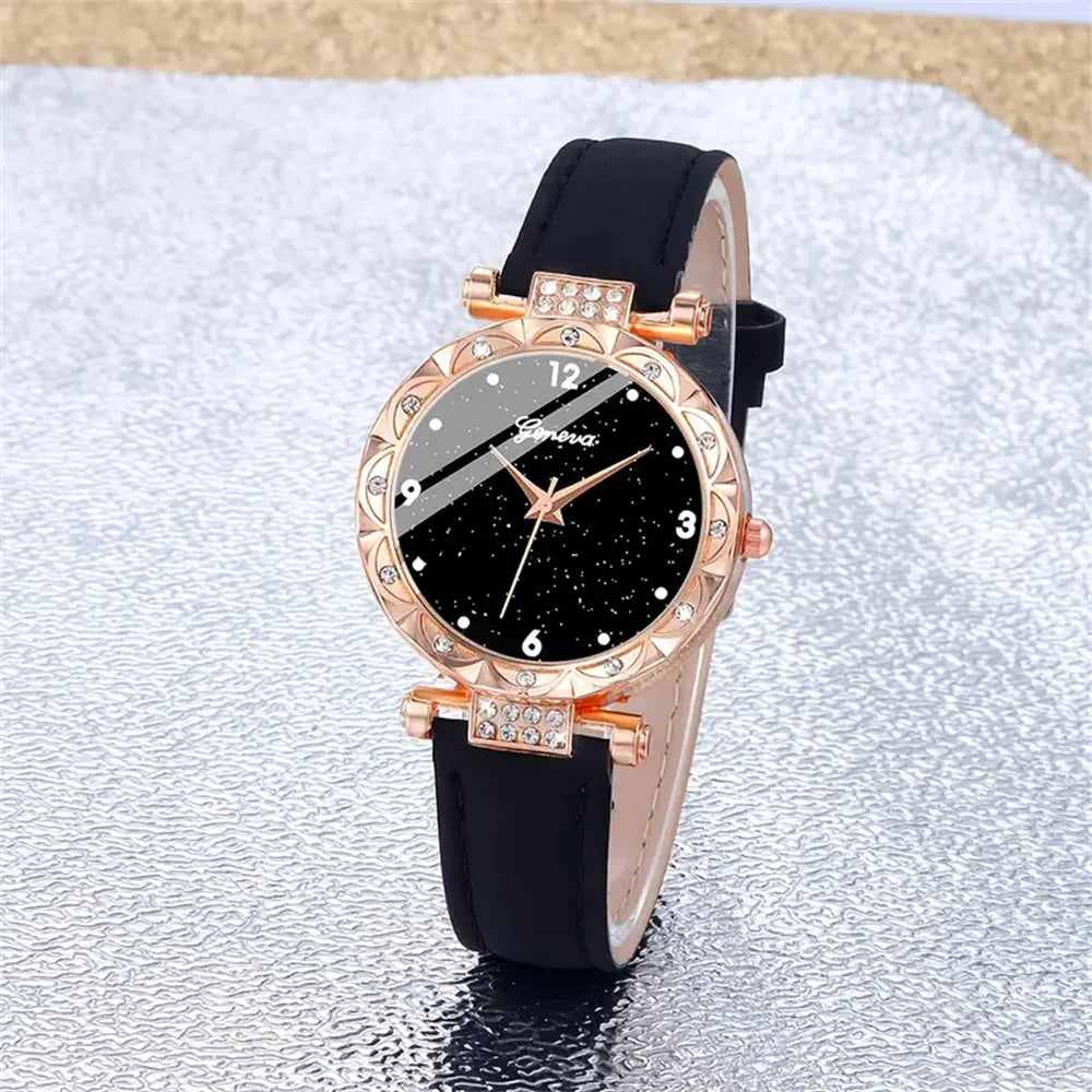 Set di 5 orologi da donna con strass