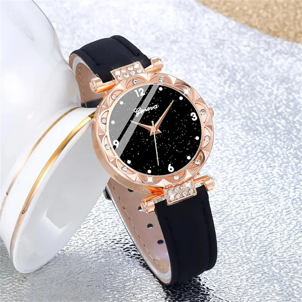 Set di 5 orologi da donna con strass