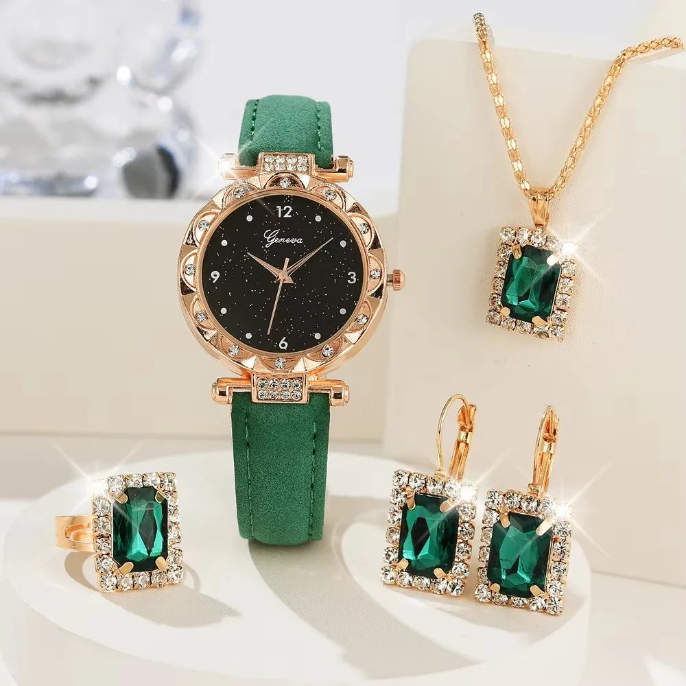Set di 5 orologi da donna con strass